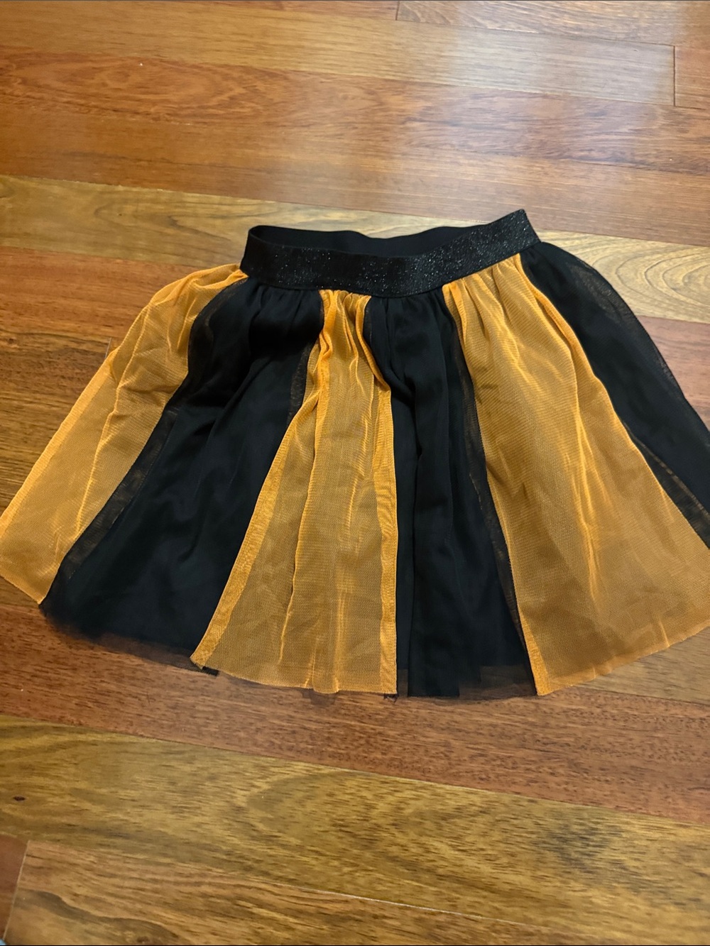Cat & Jack Black and Orange Layered Tulle Skirt